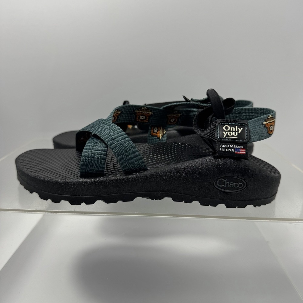 Brand New Chaco Z1 Classic Sandal Black Green Strap USA Mallard Women's Size 6